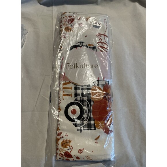 Folkulture Farmhouse Table Runner Pumpkin Truck 14x108 NEW - Picture 12 of 12